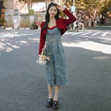 大货现货！印花连衣裙俩件套套装5601-P135控188，商品下架区，依依服饰