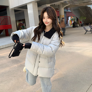 【新品现货】灰蓝色针织拼接羽绒服 B001-M219-P295控428图片