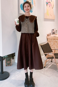 图！月底出小香风马甲+连衣裙俩件套2205-P140控198有图片