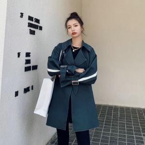 大货现货！2021英伦风简约显气质风衣1618p125控188图片