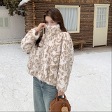 【现货】豹纹环保皮草设计感皮毛一体B001-8520-P245控358，女装皮草，依依服饰