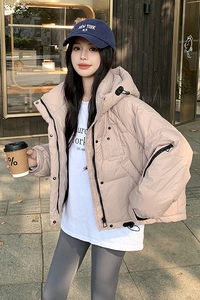 【图大货】冬季百搭时尚连帽加厚羽绒服 M131-P215控328图片