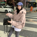 【图大货】冬季百搭时尚连帽加厚羽绒服M131-P215控328，女装羽绒服，依依服饰