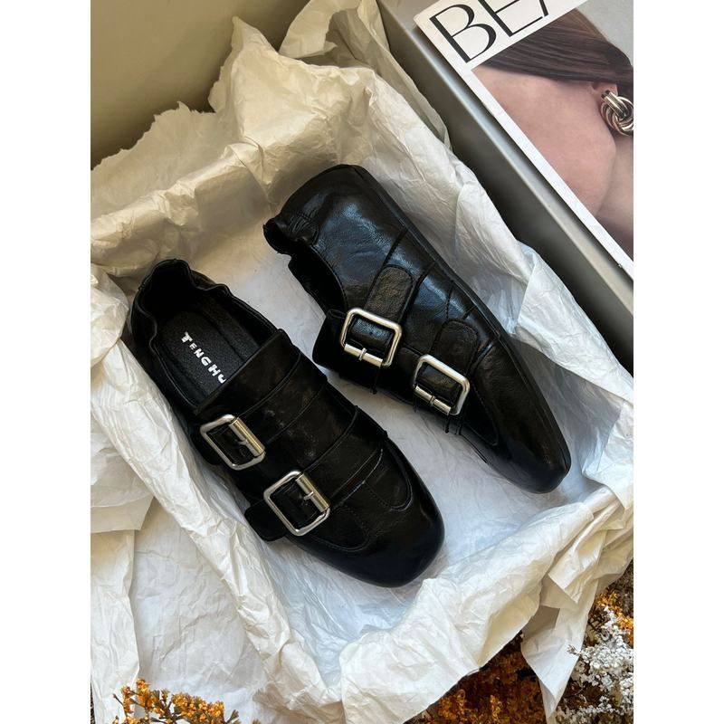 2026春季新款真皮时尚百搭搭扣豆豆鞋网红百搭平底鞋乐福小皮鞋女,女鞋,乐福鞋（豆豆鞋）,淘宝优惠券,粉丝福利购,淘宝优惠卷