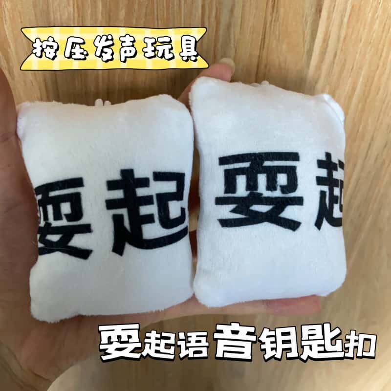 耍起语音公仔毛绒钥匙扣