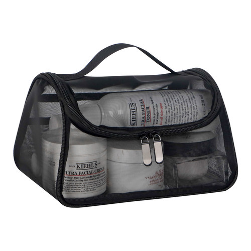 大容量手提弯包男女通用网纱拉链