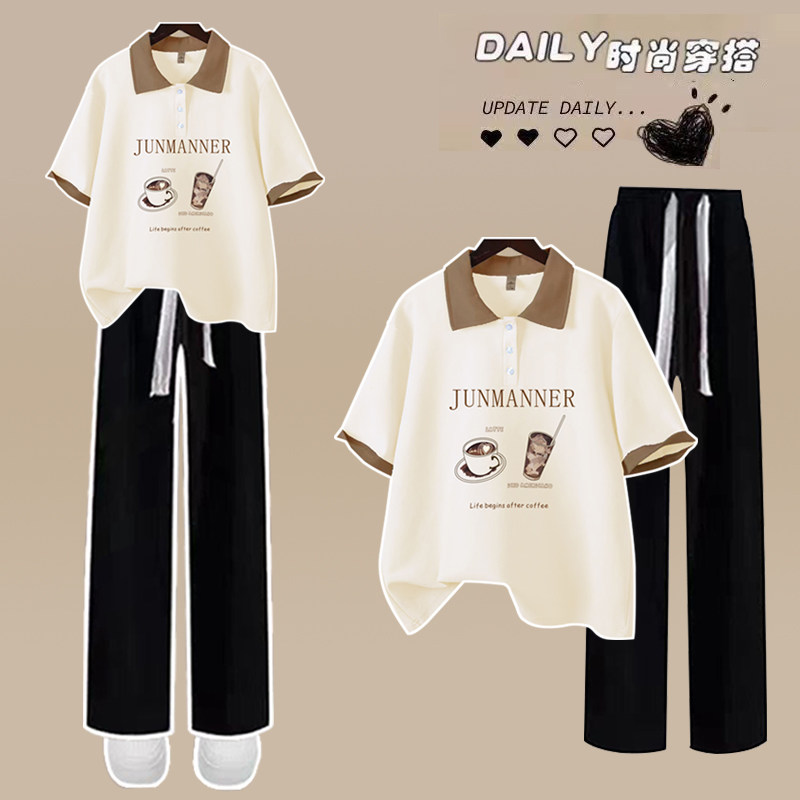 夏季少女运动套装两件套