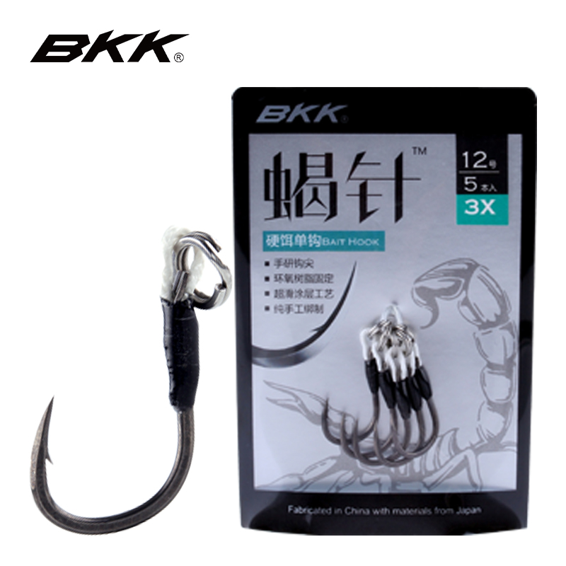 BKK路亚手研钩尖单钩蝎针