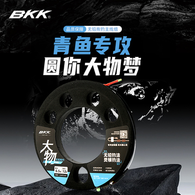 BKK无铅灵顿拖钓成品主线组套装大物巨物草鱼青鱼黑坑无结加固