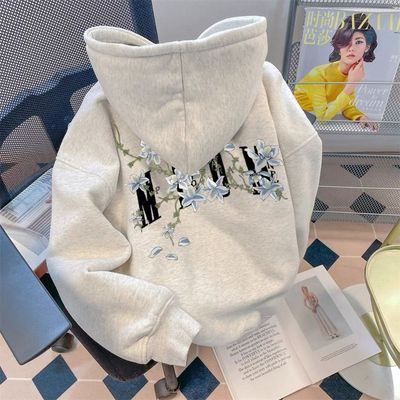 银狐绒聚群韩版宽松连帽卫衣