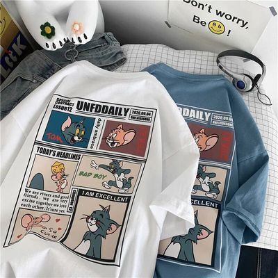 潮牌休闲卡鼠男和短袖