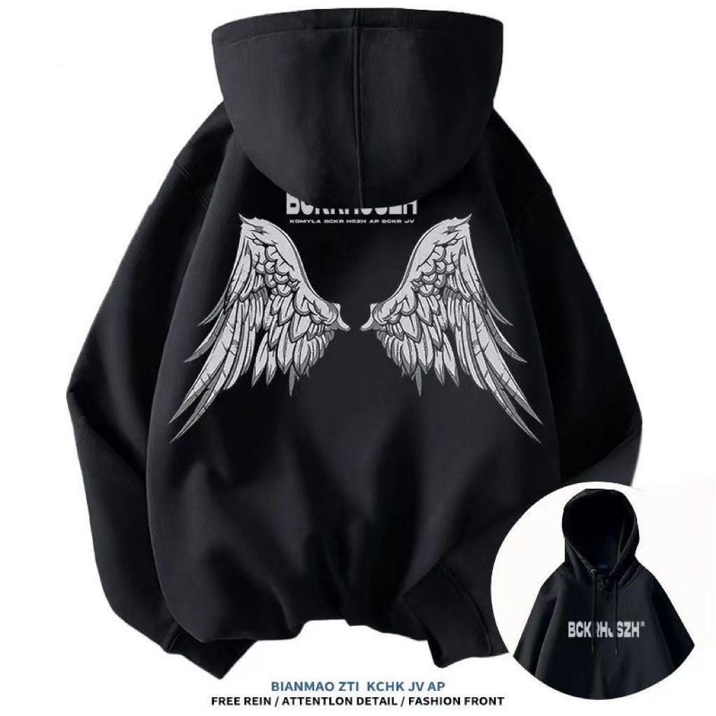 银狐绒聚群韩版宽松连帽卫衣