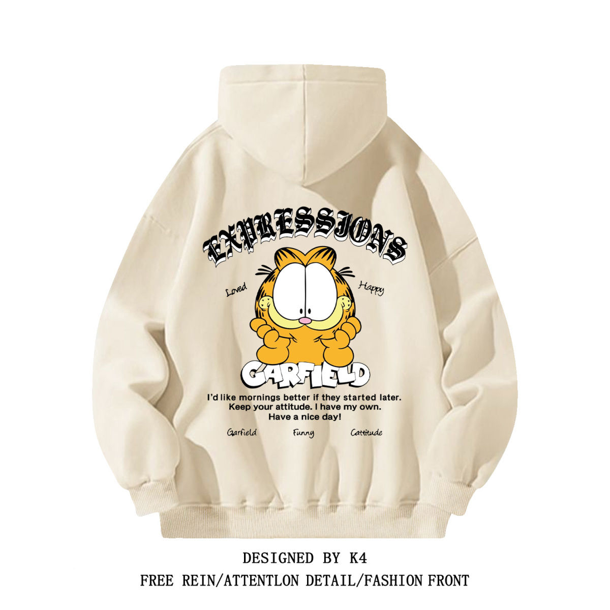 银狐绒聚群韩版宽松连帽卫衣