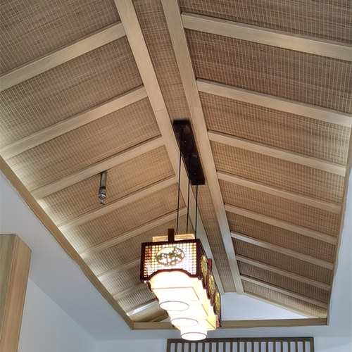 装修吊顶竹席墙面装饰竹编帘餐饮茶楼民宿景区古建藤草木仿古材料