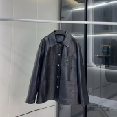 2025新款 真皮皮衣女重工克罗绵羊皮夹克外套宽松休闲上衣