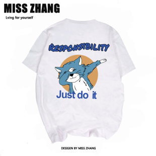 贱猫欧美情侣装短袖t恤原宿bf风韩国ulzzang纯棉衣服男女学生班服