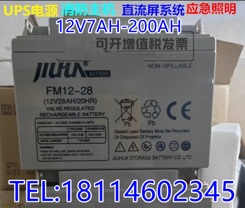 九华蓄电池6-FM/CNF12V7A17A24A28A38A65A100A120A消防直流屏UPS