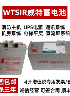 WTSIR威特蓄电池NP12V17A24A26A38A40A55A65A100AH直流屏UPSEPS