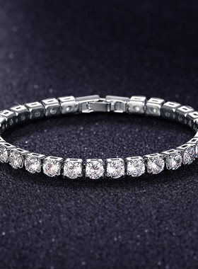 欧美跨境热款锆石女生手饰手串高级感网球手链镶钻手环首饰