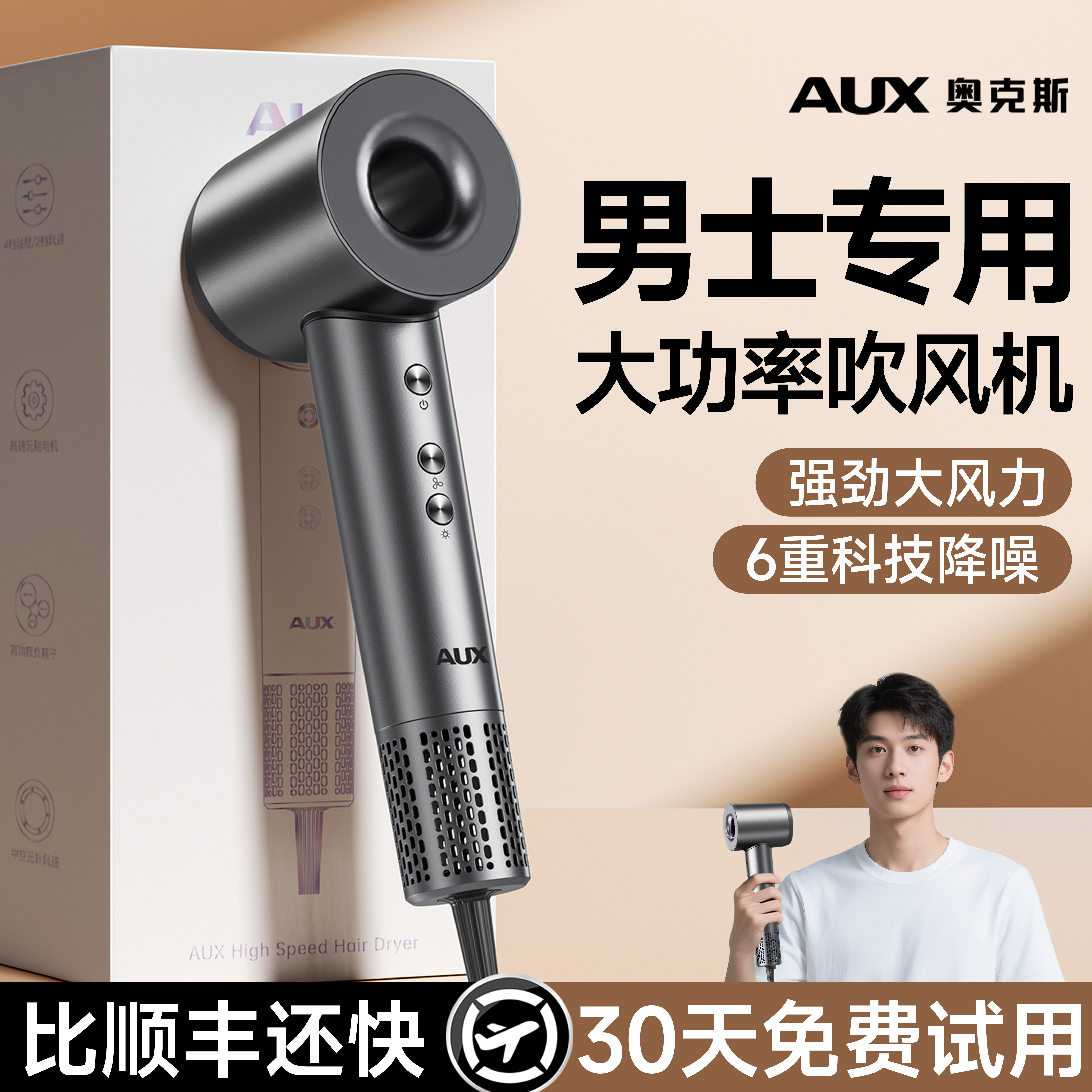 家用不伤发高速吹风机