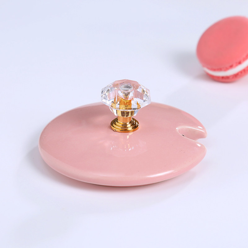 粉色创意水杯配件陶瓷马克陶瓷杯马克杯盖