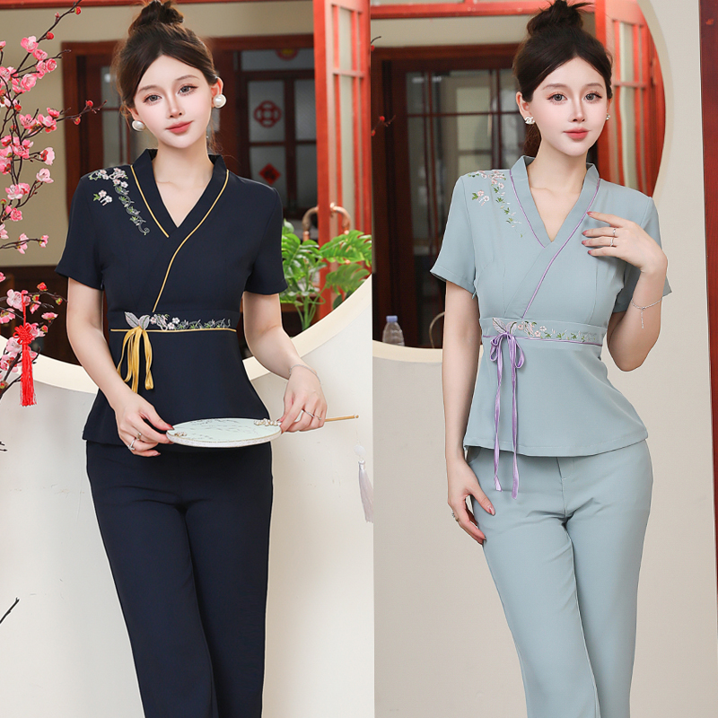 美容院工作服女养生馆SPA足疗店