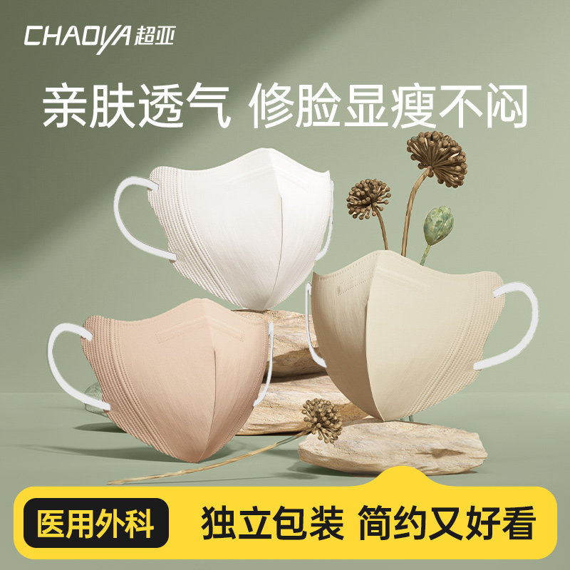 超亚显瘦透气3d立体医用外科口罩图片