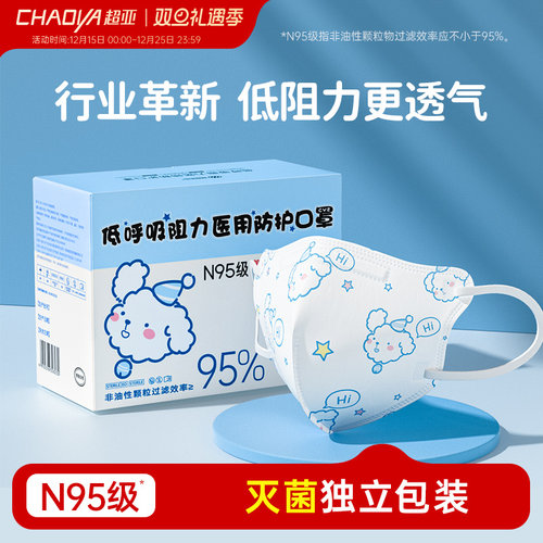 低呼吸阻力n95级医用防护口罩
