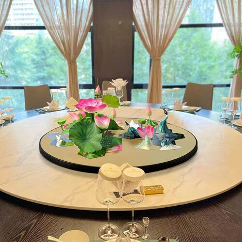 餐桌花艺仿真花假花高档酒店会所展厅样板间大圆桌中间装饰摆件