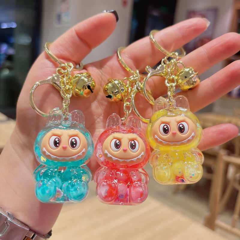 拉布布卡通公仔挂件钥匙扣labubu