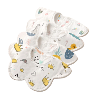 大号口水巾婴儿纯棉纱布围嘴防水宝宝围兜春秋冬加大儿童围脖小孩