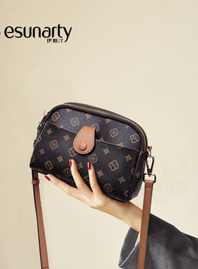 ESUNARTY老花小包包女式2025新款高级感手机包大容量妈妈款斜挎包