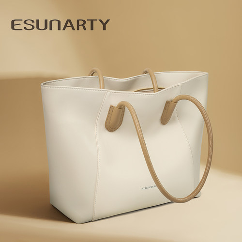 ESUNARTY真皮托特包女式单肩包