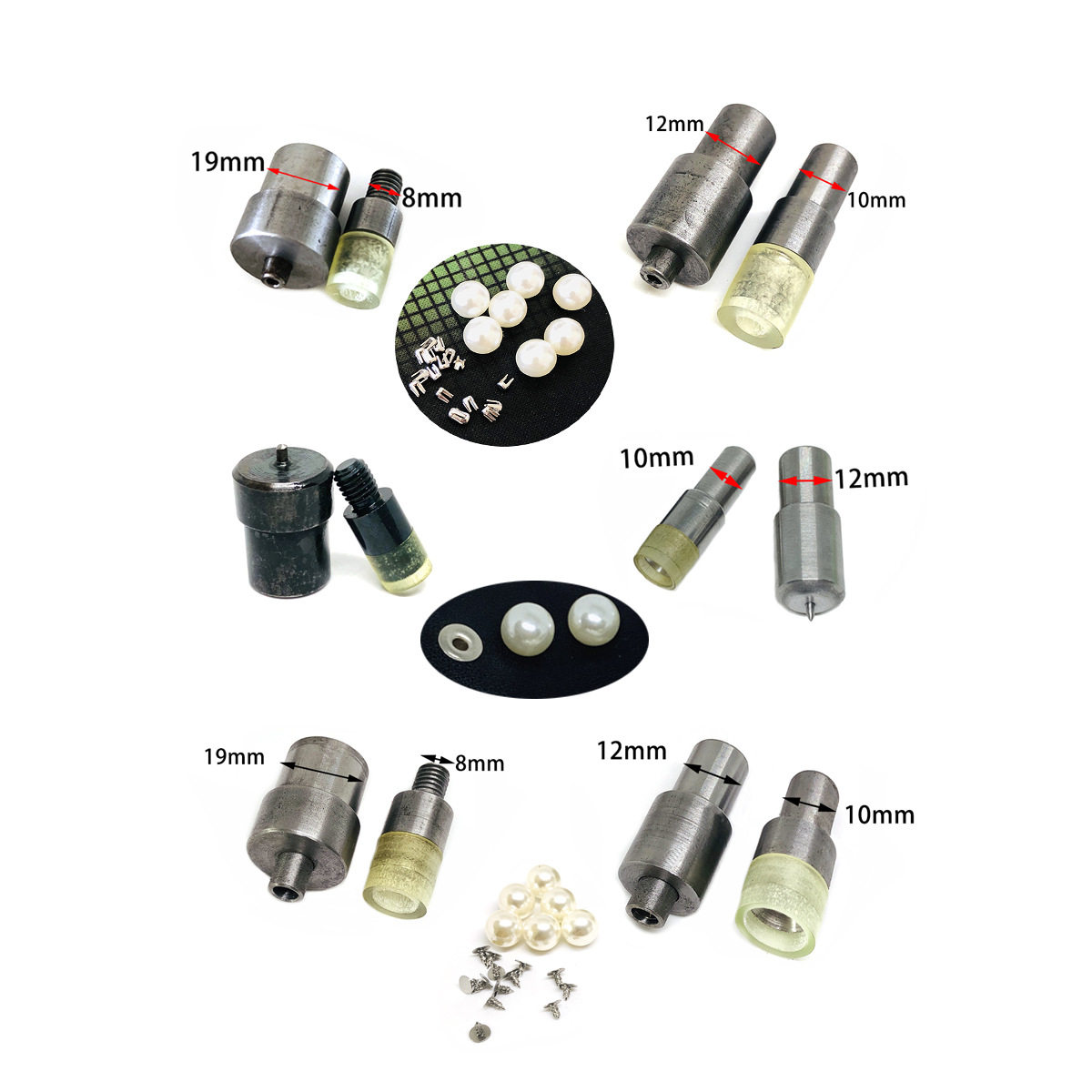 diy珍珠铆钉安装模具按压配件手压机电动机配套工具珠子安装磨具
