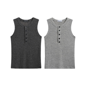 killer 无袖 Button vest 背心男女同款 Henry 纽扣亨利修身 上衣
