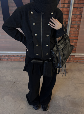 TZ killer 宫廷 拿破仑 华夫格重磅夹克 立领开衫外套男女秋冬