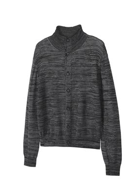 TZ killer Collar Knitwear立领针织衫 条纹百搭两色宽松长袖上衣