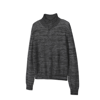 TZ killer Collar Knitwear立领针织衫 条纹百搭两色宽松长袖上衣