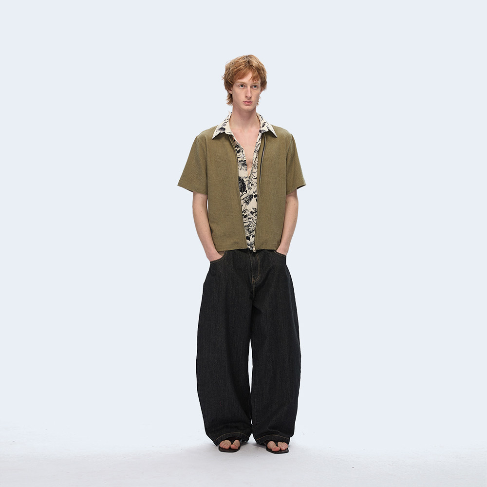 TZ killer  Floral texture shirt 肌理提花层次感花卉衬衫短袖