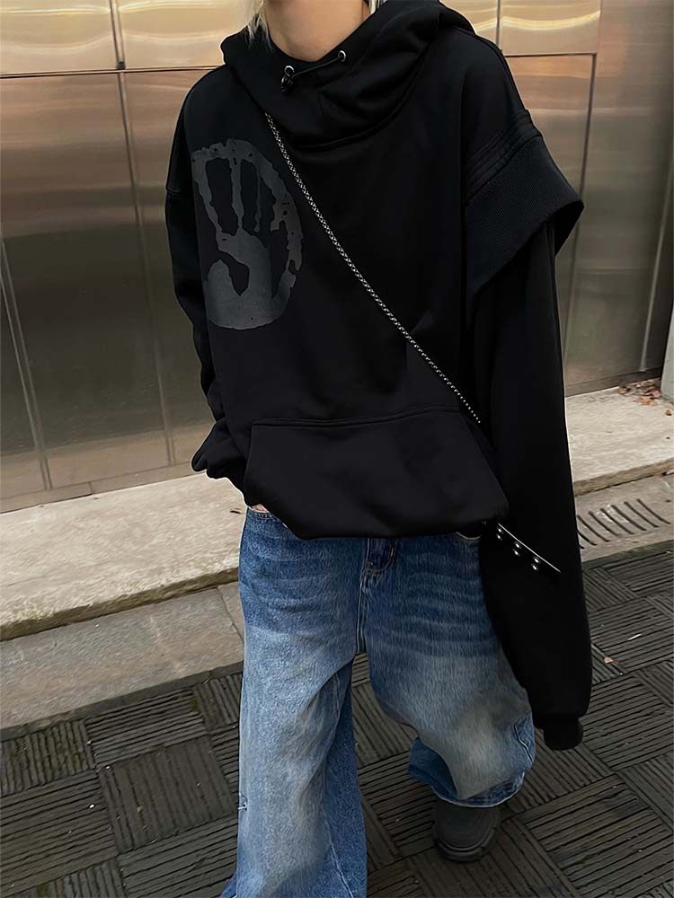 百搭廓形宽松卫衣连帽