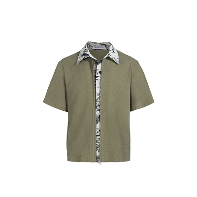 TZ killer  Floral texture shirt 肌理提花层次感花卉衬衫短袖