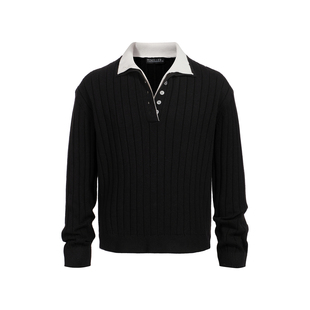 毛衣 DOUBLECOLLAR内搭翻领立领长袖 killer 条纹羊毛打底衫