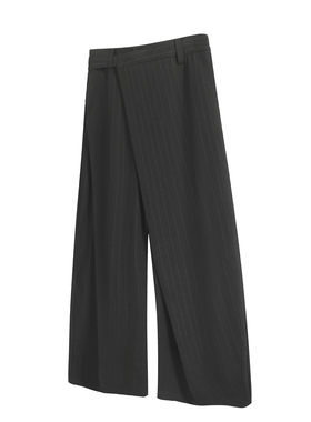 TZ killer Striped Trousers 条纹裙摆两穿西裤 褶皱宽松阔腿长裤