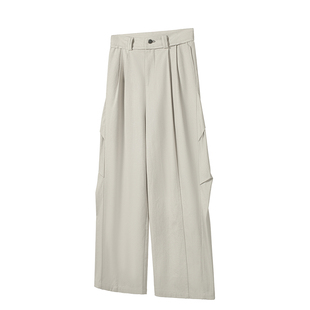 killer 宽松裁剪洗水百搭长裤 Double 双褶阔腿牛仔裤 Pleat