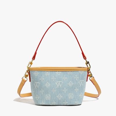 LAOYJA高级感小众老花牛仔布小包