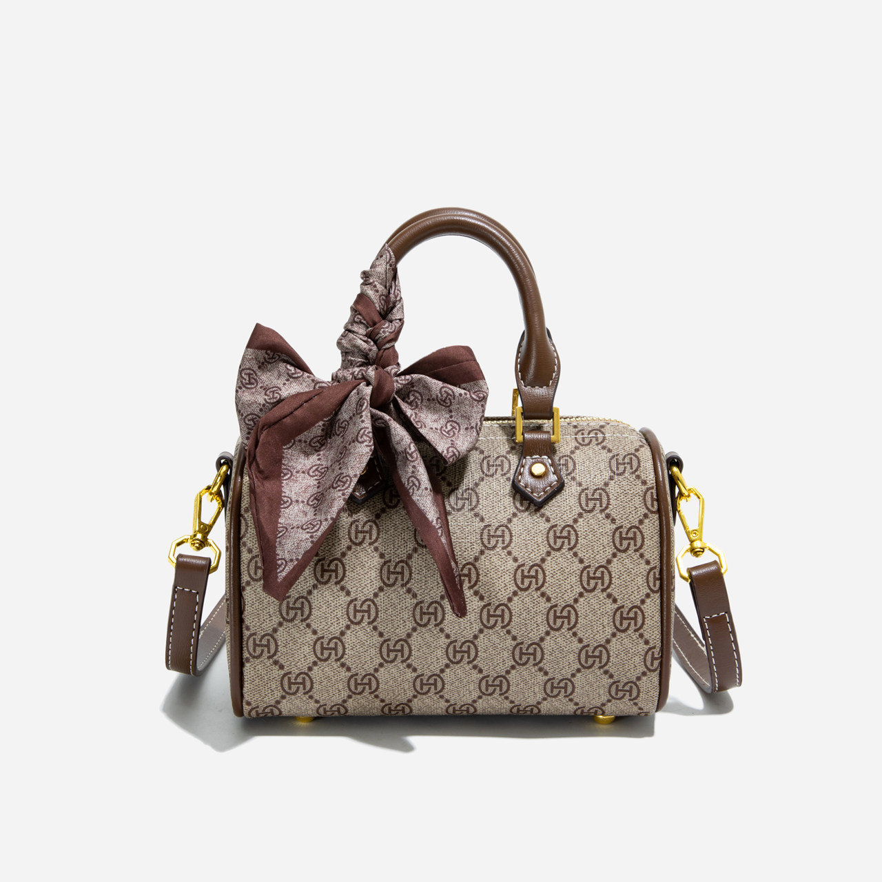 超火小包包女式2025新款小众老花波士顿枕头包洋气百搭单肩斜挎包,箱包皮具/热销女包/男包,通用款女包,淘宝优惠券,粉丝福利购,淘宝优惠卷