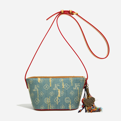 LAOYJA超火小众牛仔布斜挎元宝包