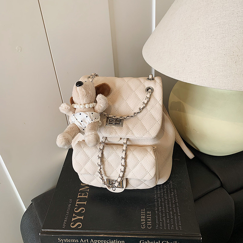 双肩包包女式2025新款小香风菱格链条小背包高级感百搭外出妈咪包,箱包皮具/热销女包/男包,双肩背包,淘宝优惠券,粉丝福利购,淘宝优惠卷