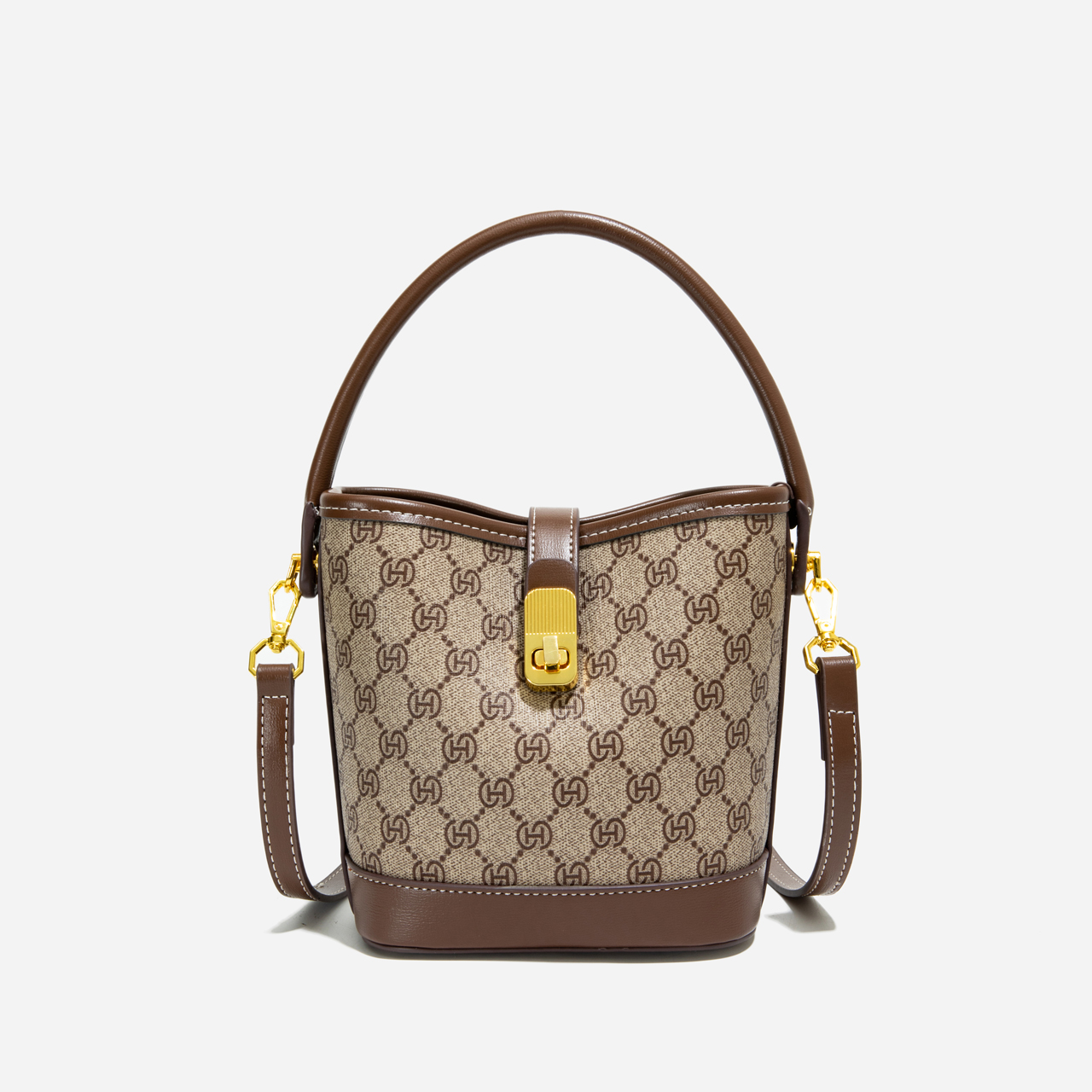 LAOYJA高级感小众手提老花水桶包