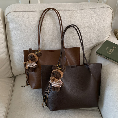 LAOYJA简约复古大容量单肩托特包